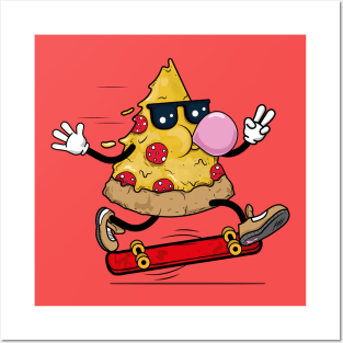 Pizza skating Posters and Art